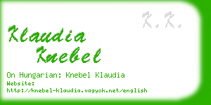 klaudia knebel business card